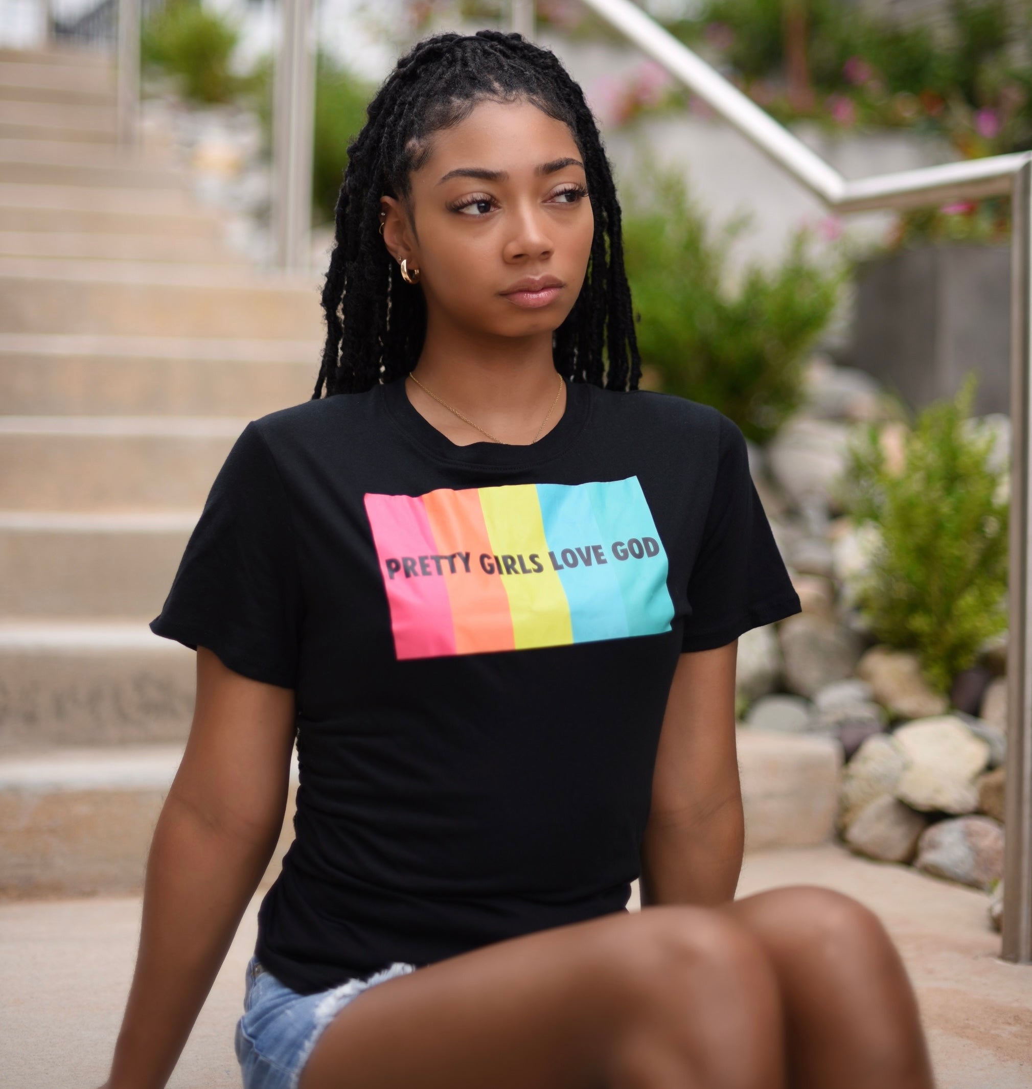 PGLG “Color Me Pretty” Black T-Shirt – PrettyGirlsLoveGod