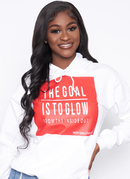 PGLG The Goal White & Red Hoodie
